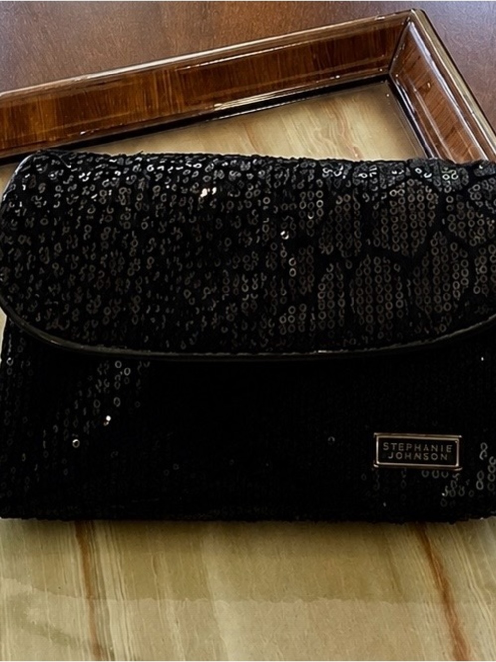 Black Sequin Evening Clutch & phone case - Stephanie Johnson